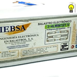 Balastra para 3 o 4 tubos fluorescente desde 15w hasta 40w